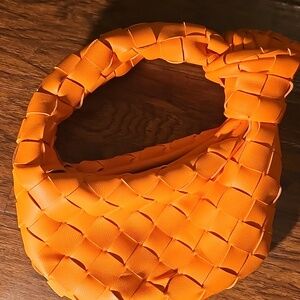 Orange Bottega Veneta Jodie Knotted Inspired Handbag